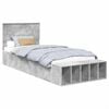 vidaXL Ramka ł&oacute;żka Betonowy szary 90 x 200 cm Drewno inżynieryjne