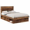 vidaXL Ramka ł&oacute;żka Stare drewno 120 x 190 cm Lite drewno sosnowe