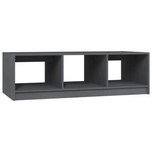 vidaXL Stolik kawowy, szary, 110x50x34 cm, lite drewno sosnowe