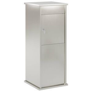 vidaXL skrzynka na listy srebrny 40 x 40 x 100 cm Stal nierdzewna