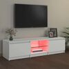 vidaXL Szafka pod TV z oświetleniem LED, biała, 140 x 40 x 36 cm