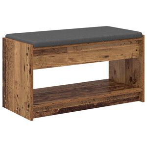 vidaXL Ławka w przedpokoju Stare drewno 83 x 38 x 45 cm