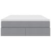 vidaXL Ł&oacute;żko z miejscem na przechowywanie i materacem Jasnoszary