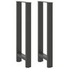 vidaXL Nogi do stołu barowego Antracyt 2 szt. 40x(100-101) cm Stal