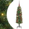 vidaXL Sztuczna choinka z podstawą Zielony 120 cm PVC, stal i plastik