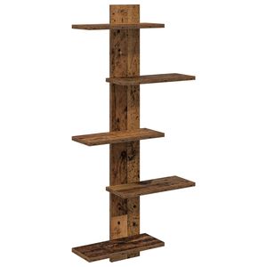 vidaXL P&oacute;łka wisząca Stare drewno 48,5 x 15 x 101 cm