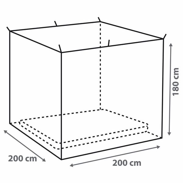 Bo-Camp Moskitiera prostokątna dla 2 osób