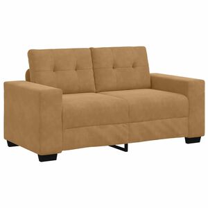 vidaXL Sofa dwuosobowa brązowa 120 cm aksamitna