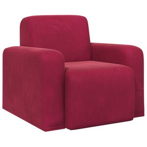 vidaXL Fotel Czerwone wino Welur