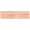 vidaXL Blat jasnobrązowy 220x60x(2-4) cm, drewno z naturalną krawędzią
