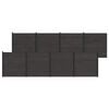 vidaXL Panel ogrodzeniowy 8 pcs WPC i aluminium Czarny