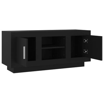 vidaXL Szafka pod TV, czarna, 102x35x45 cm, materiał drewnopochodny