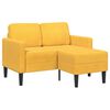 vidaXL Sofa 2-osobowa z leżanką w kształcie litery L Jasnoż&oacute;łta 125 cm