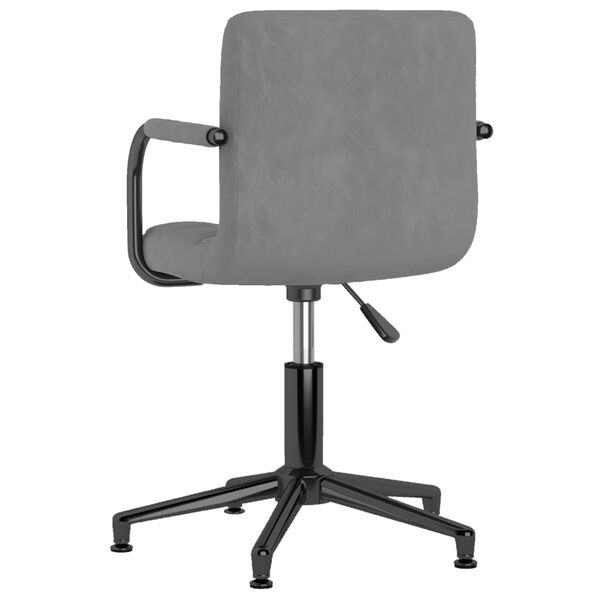 vidaXL Obrotowe krzesła stołowe, 4 szt., jasnoszare, obite aksamitem