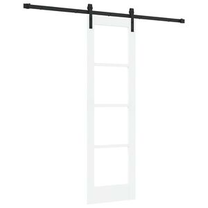 vidaXL Drzwi przesuwne ORKDAL Biały i czarny 61 x 198,5 cm