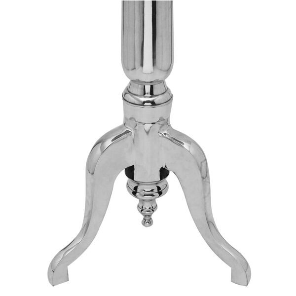 vidaXL Okrągły stolik boczny z aluminium, srebrny