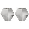 vidaXL Donica 2 szt. srebrny 100 x 100 x 80 cm Stal nierdzewna
