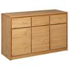 vidaXL Szafka z szufladami SAUDA, kolor dębowy, 114x43x75,5 cm, sosna