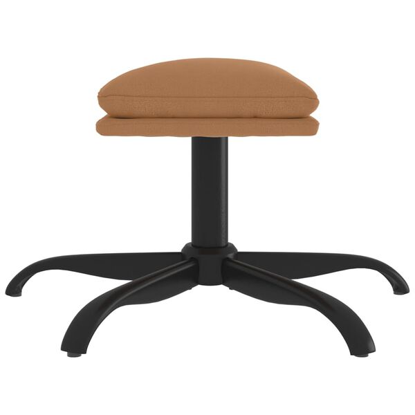 vidaXL Podnóżek, kolor taupe, 60x60x36 cm, tapicerowany mikrofibrą