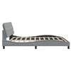 vidaXL Rama ł&oacute;żka z LED bez materaca Jasnoszary 200x200cm