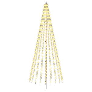 vidaXL Choinka świąteczna LED 235 cm 500 LED Ciepła biel Żelazo Czarny