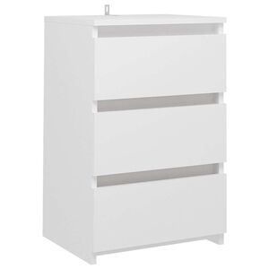 vidaXL Szafka nocna, biała, 40x35x62,5 cm, materiał drewnopochodny