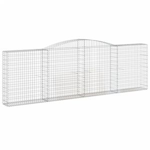 vidaXL Łukowaty kosz gabionowy 400x30x120/140 cm, galwanizowane żelazo