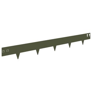 vidaXL Krawężnik do trawnika 50 szt. 100 x 12 cm Stal Oliwkowy zielony