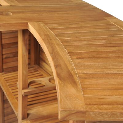 vidaXL Składany stolik barowy, 155x53x105 cm, lite drewno tekowe