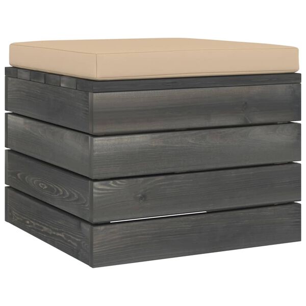 vidaXL 8-cz. zestaw wypoczynkowy z palet, z poduszkami, lita sosna