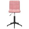 vidaXL Obrotowe krzesło stołowe, r&oacute;żowe, obite aksamitem