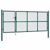 vidaXL Siatkowa bramka ogrodowa zielona 350x125 cm ocynkowana stal