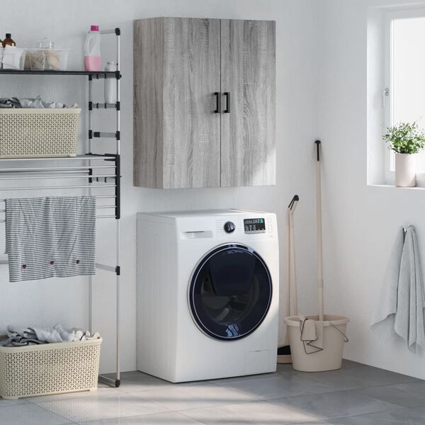 vidaXL Szafka wisząca, szary dąb sonoma, 69,5x34x90 cm