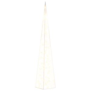 vidaXL Akrylowy stożek dekoracyjny, ciepłe białe LED, 90 cm