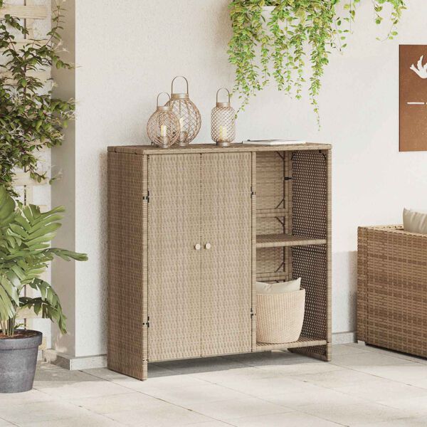 vidaXL Szafka do przechowywania Beżowy 100 x 36 x 102 cm rattan