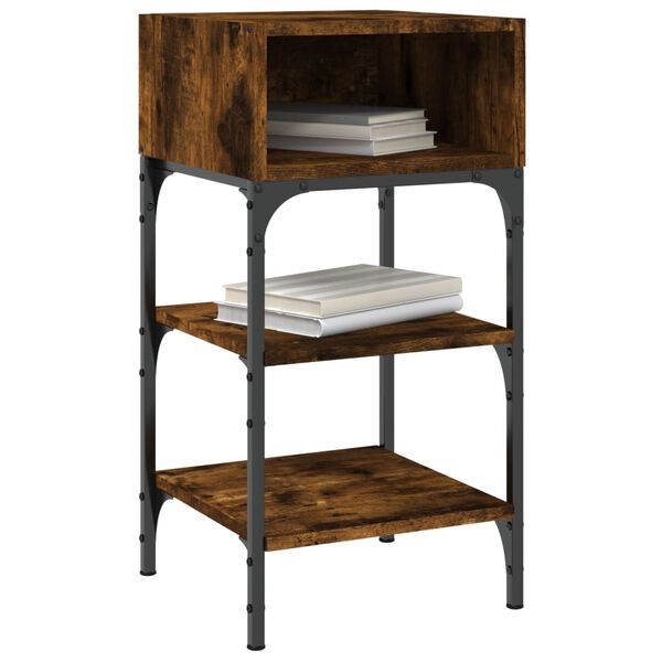 vidaXL Stoliki nocne, 2 szt., przydymiony dąb, 35x34,5x70 cm