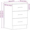 vidaXL Szafka nocna, szary dąb sonoma, 38x35x56 cm