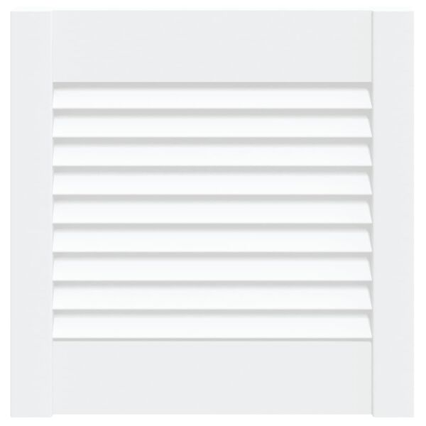 vidaXL Drzwi żaluzjowe do szafki, białe, 39,5x39,4 cm, lita sosna