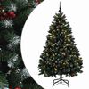 vidaXL Sztuczna choinka zielona z bombką 150 cm 150 LED Ciepła biel