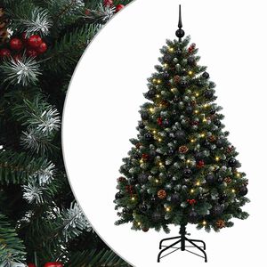 vidaXL Sztuczna choinka zielona z bombką 150 cm 150 LED Ciepła biel