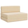 vidaXL Składana Sofa Ł&oacute;żko kremowy 100 x 80 x 60 cm tkanina