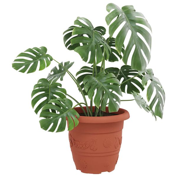 vidaXL Okrągła doniczka na kwiaty 6 pcs Czerwony ceglasty