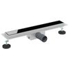 vidaXL Odwodnienie prysznicowe z osłoną szklaną Czarny 60 cm