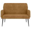 vidaXL Ławka, brązowa, 108x79x79 cm, tapicerowana aksamitem
