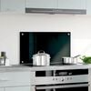 vidaXL Panel ochronny do kuchni, czarny, 70x40 cm, szkło hartowane