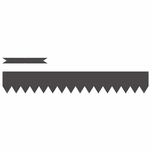 vidaXL Krawężnik do trawnika 20 pcs Czarny 100 x 0.05 x 20 cm