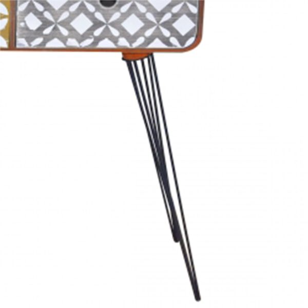 vidaXL Stolik typu konsola z trzema szufladami, brązowy