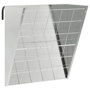vidaXL Wiszący pojemnik na siano srebrny 61 x 33 x 66 cm 5 kg