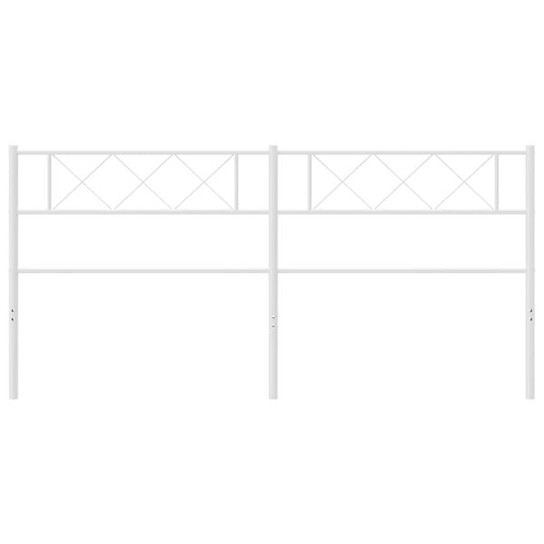 vidaXL Metalowe wymienne wezgłowie, białe, 193 cm