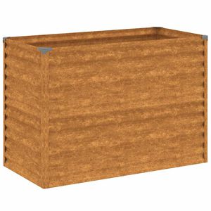 vidaXL Podwyższona grządka ogrodowa 100x50x69 cm, stal Corten